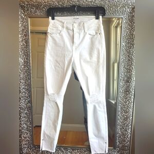 Frame Denim Women's White Jeans. Le‎ High Skinny Crop.